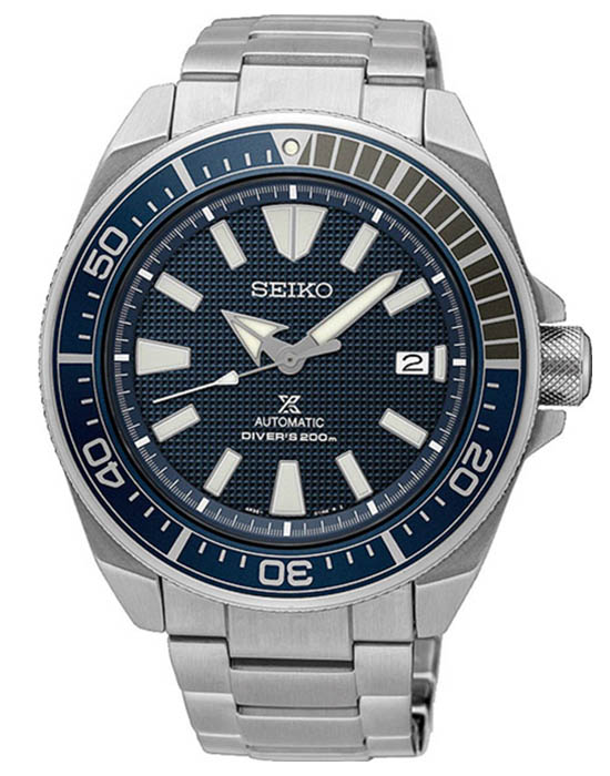 Seiko Seiko Prospex SRPB49K1  SRPB49K1 механические мужские часы синий циферблат, браслет нержавеющая сталь — вид спереди